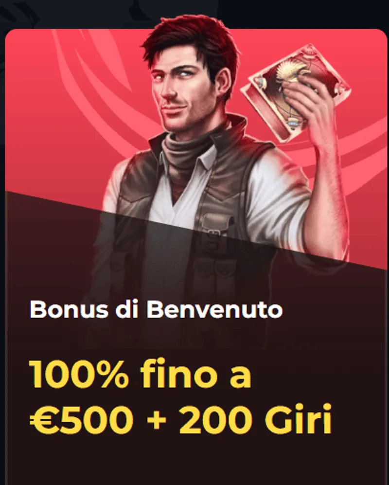 Bonus di benvenuto 100 fino a 500 euro 200 giri